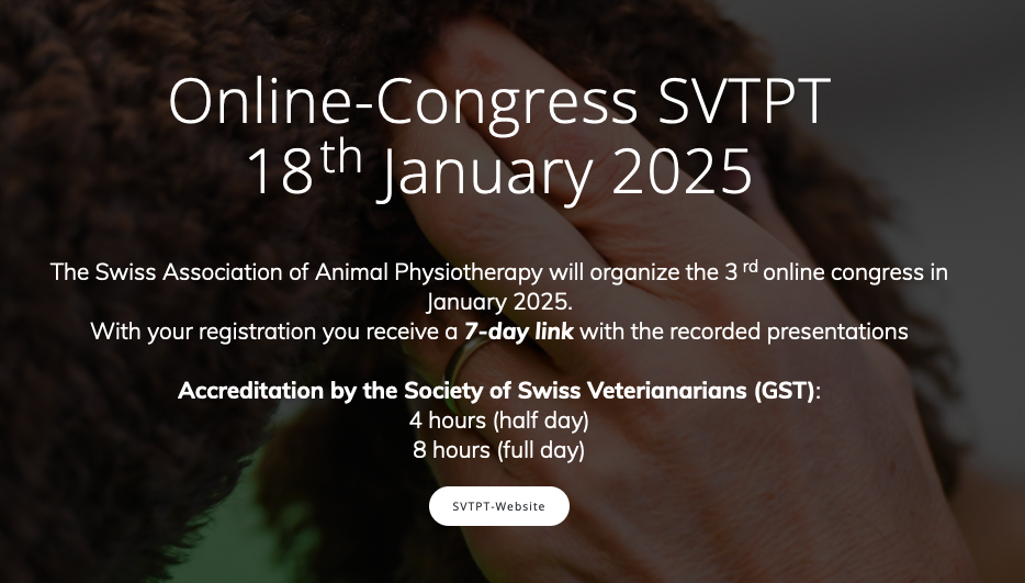 Online Congress Swiss Association of Animal Physiotherapy