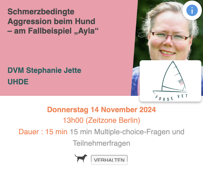 Schmerzbedingte Aggression beim Hund - am Fallbeispiel „Ayla"